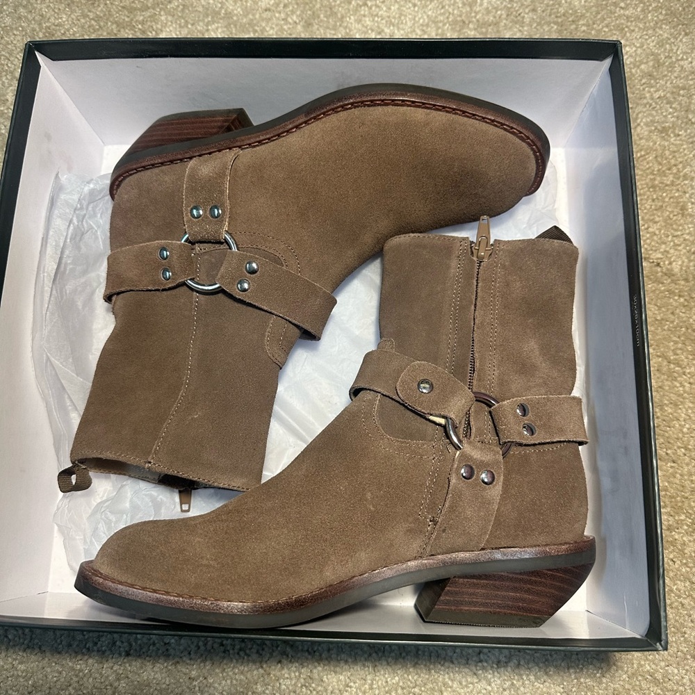 Women’s Anthropologie brown moto boots silent D size 36 (6)
